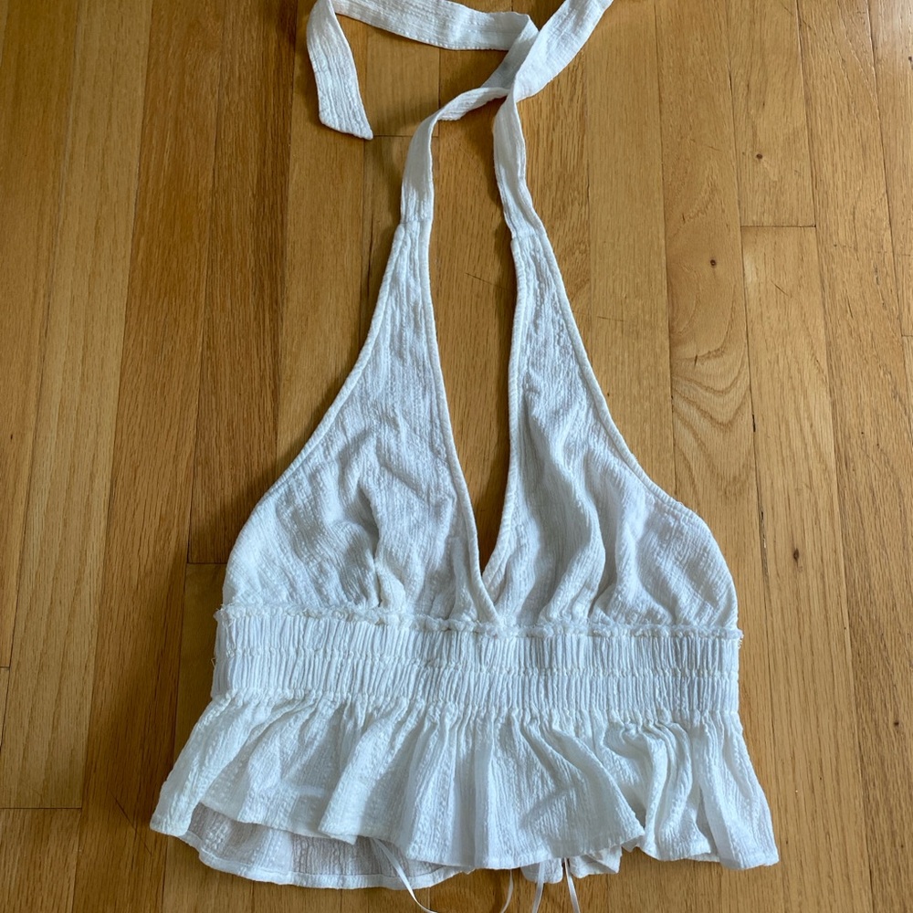 Cotton Candy LA White Halter Top Medium